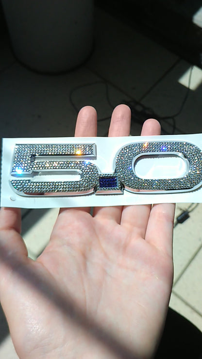 Original OEM | Ford Mustang 5.0 Logo Emblem Set Left + Right | with original Preciosa® crystals