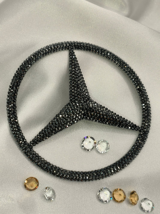Original OEM | Mercedes Benz Stern Logo hinten | mit original Preciosa® Kristallen