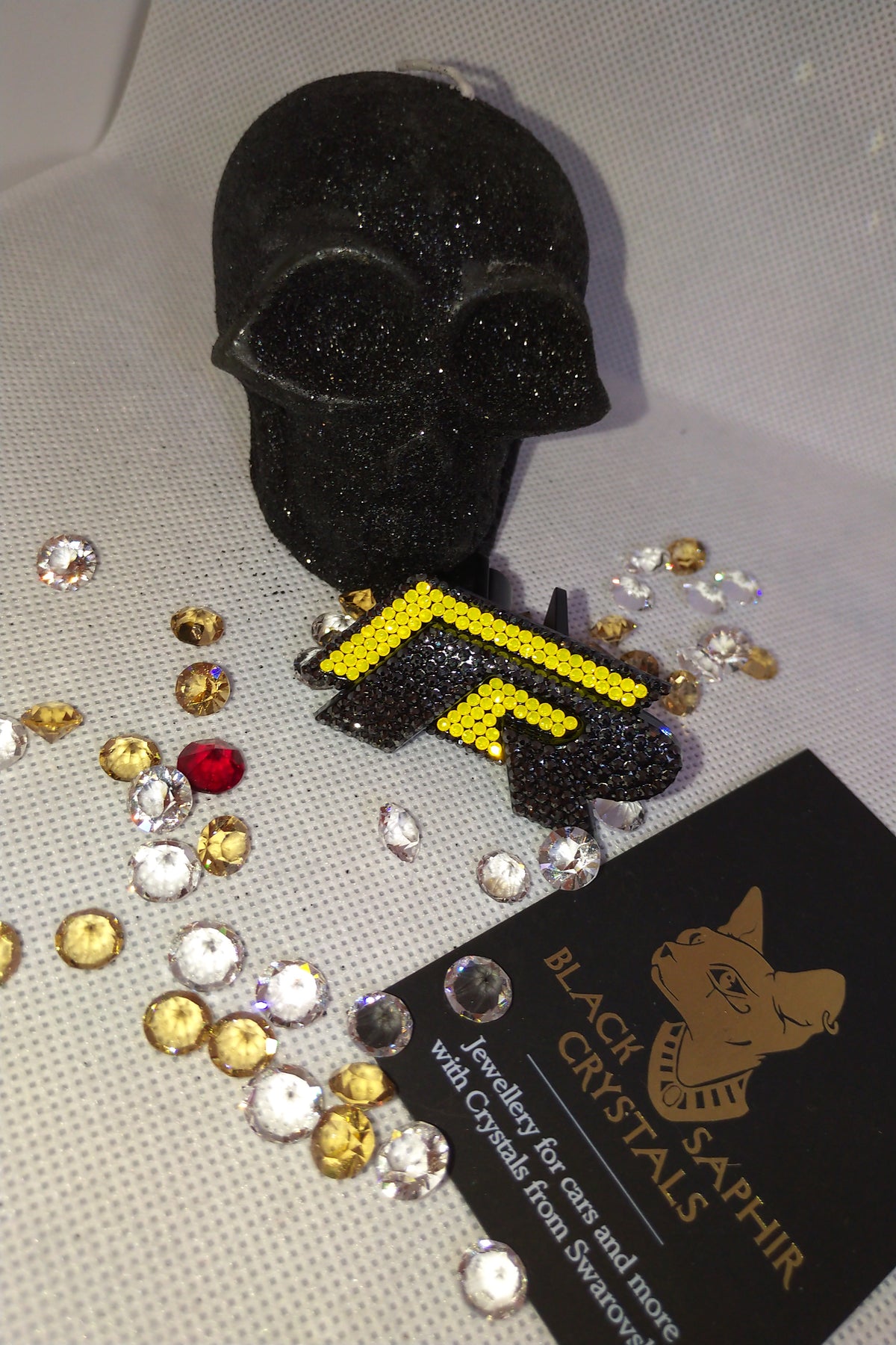 Original OEM Volkswagen | R Logo Emblem Badge with original Preciosa® Crystals | VW Accessories | VW Tuning |