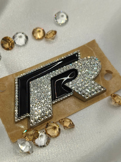 Original OEM Volkswagen | R Logo Emblem Badge with original Preciosa® Crystals | VW Accessories | VW Tuning |