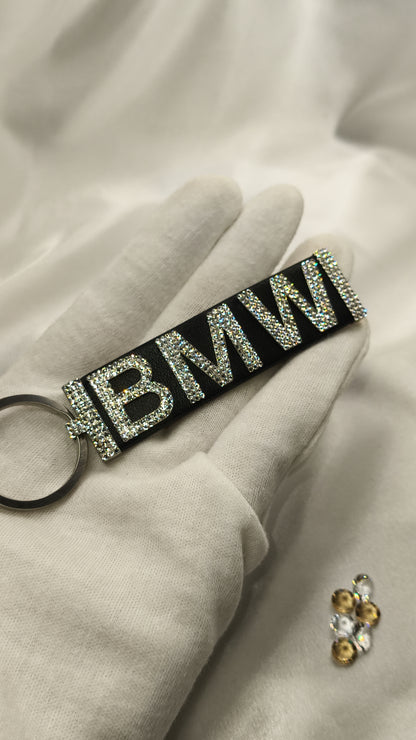 Original OEM | BMW Schlüsselanhänger | mit original Preciosa® Kristallen - Black Saphir Crystals