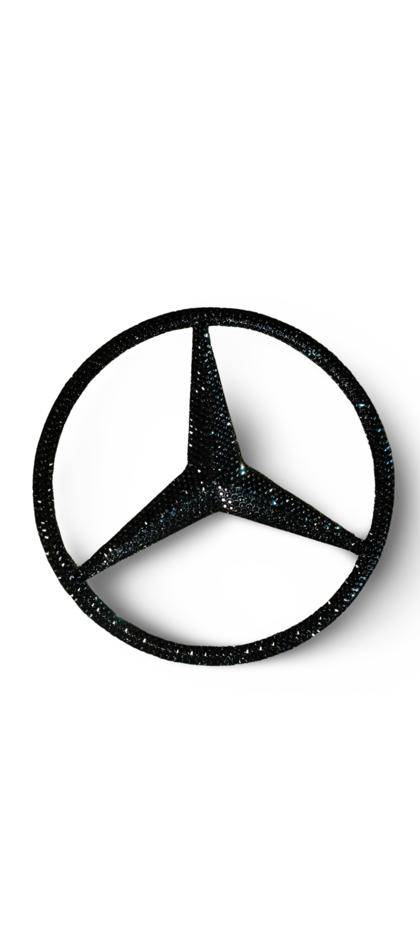 Original OEM | Mercedes Benz Logo Emblem Batch hinten |original Swarovski®/Preciosa® - Black Saphir Crystals