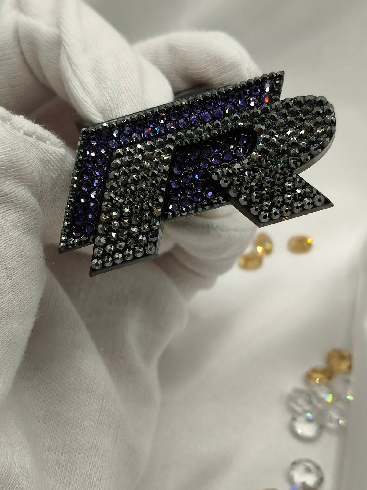 Original OEM Volkswagen | R Logo Emblem Badge with original Preciosa® Crystals | VW Accessories | VW Tuning |