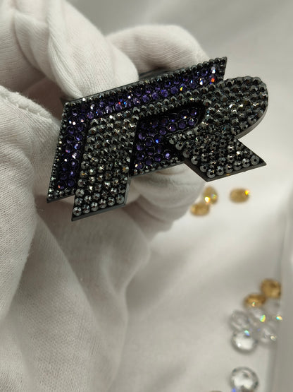 Original OEM Volkswagen | R Logo Emblem Badge with original Preciosa® Crystals | VW Accessories | VW Tuning |