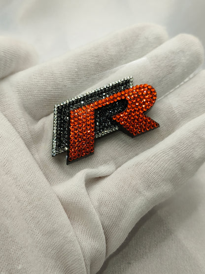 Original OEM Volkswagen | R Logo Emblem Badge with original Preciosa® Crystals | VW Accessories | VW Tuning |