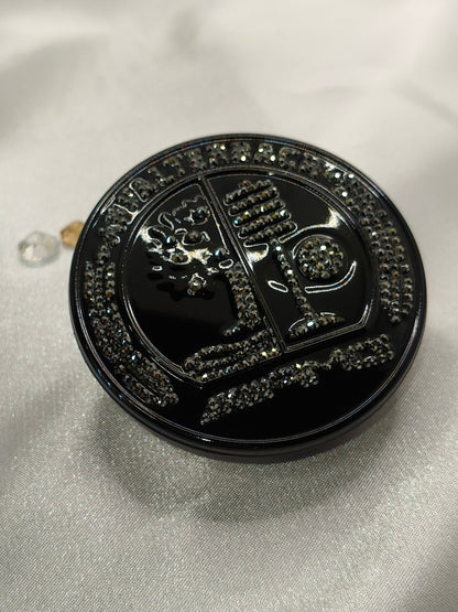 Original OEM | Mercedes-Benz AMG Affalterbach Logo Motorhaube | mit original Preciosa® Kristallen - Black Saphir Crystals