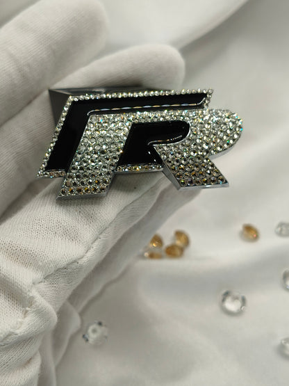 Original OEM Volkswagen | R Logo Emblem Badge with original Preciosa® Crystals | VW Accessories | VW Tuning |