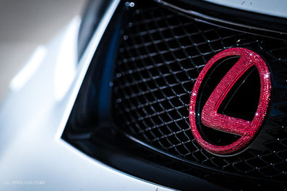 Original Lexus Logo Emblen vorne Grill original Swarovski® oder Preciosa® Veredelt - Black Saphir Crystals